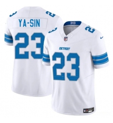 Men's Detroit Lions #23 Rock Ya-Sin White 2025 F.U.S.E. Vapor Limited Football Stitched Jersey