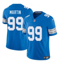 Men's Detroit Lions #99 Brodric Martin Blue 2025 F.U.S.E. Vapor Limited Football Stitched Jersey