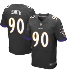 Men's Nike Baltimore Ravens #90 Za'Darius Smith Elite Black Alternate NFL Jersey