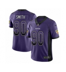 Men's Nike Baltimore Ravens #90 Za'Darius Smith Limited Purple Therma Long Sleeve NFL Jersey