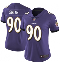 Women's Nike Baltimore Ravens #90 Za'Darius Smith Purple Team Color Vapor Untouchable Limited Player NFL Jersey