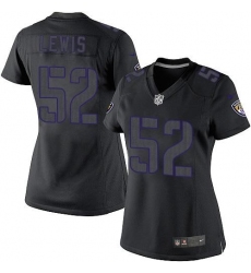 Women's Nike Baltimore Ravens #52 Ray Lewis Limited Black Impact NFL Jersey