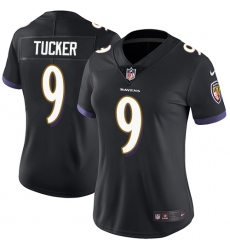 Women's Nike Baltimore Ravens #9 Justin Tucker Black Alternate Vapor Untouchable Limited Player NFL Jersey Women's Nike Baltimore Ravens #9 Justin Tucker Black Alternate Vapor Untouchable Limited Player NFL Jersey