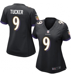 Women's Nike Baltimore Ravens #9 Justin Tucker Game Black Alternate NFL Jersey Women's Nike Baltimore Ravens #9 Justin Tucker Game Black Alternate NFL Jersey