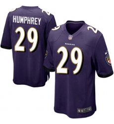 Men's Nike Baltimore Ravens #29 Marlon Humphrey Game Purple Team Color NFL Jersey Men's Nike Baltimore Ravens #29 Marlon Humphrey Game Purple Team Color NFL Jersey