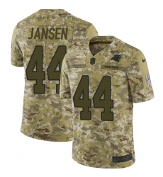 Youth Nike Carolina Panthers #44 J.J. Jansen Limited Camo 2018 Salute to Service NFL Jersey