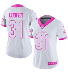 Women's Nike Chicago Bears #31 Marcus Cooper Limited White/Pink Rush Fashion NFL Jersey