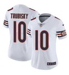 Women's Nike Chicago Bears #10 Mitchell Trubisky Elite White NFL Jersey