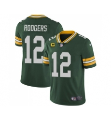 Men's Green Bay Packers #12 Aaron Rodgers Green With 4-star C Patch Vapor Untouchable Stitched NFL Limited Jersey