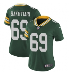 Women's Nike Green Bay Packers #69 David Bakhtiari Elite Green Team Color NFL Jersey