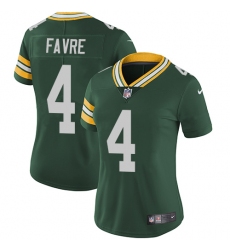 Women's Nike Green Bay Packers #4 Brett Favre Elite Green Team Color NFL Jersey