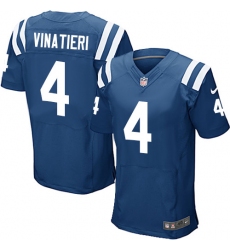 Men's Nike Indianapolis Colts #4 Adam Vinatieri Elite Royal Blue Team Color NFL Jersey