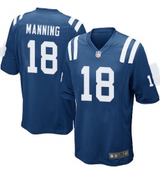 Men's Nike Indianapolis Colts #18 Peyton Manning Game Royal Blue Team Color NFL Jersey