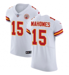 Nike Kansas City Chiefs #15 Patrick Mahomes White Men's Stitched NFL Vapor Untouchable Elite Jersey