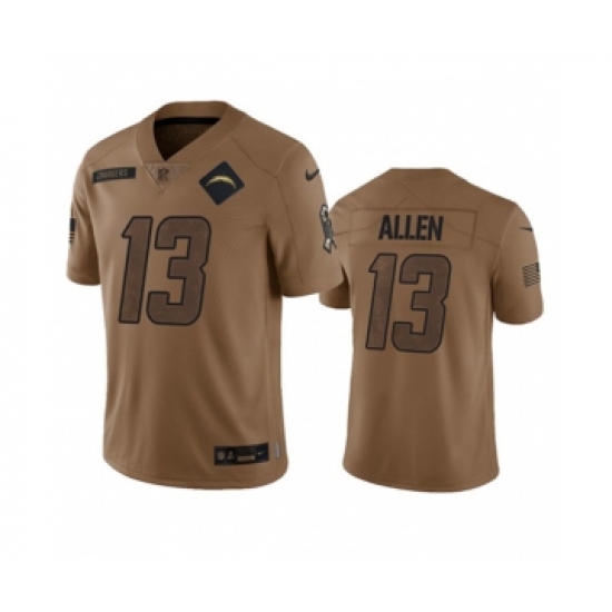 Men's Nike Los Angeles Chargers #13 Keenan Allen 2023 Brown Salute To Service Limited Football Stitched Jersey Men's Nike Los Angeles Chargers #13 Keenan Allen 2023 Brown Salute To Service Limited Football Stitched Jersey