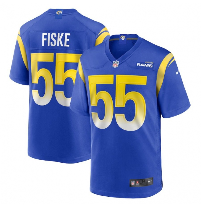 Men's Los Angeles Rams #55 Braden fiske Blue vapor untouchable limited Jersey