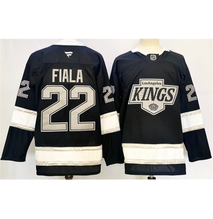 Men's Los Angeles Kings #22 Kevin Fiala Black 2024-25 Home Stitched Hockey Jersey