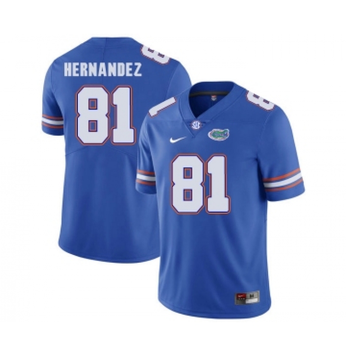 Florida Gators 81 Aaron Hernandez Blue College Football Jersey