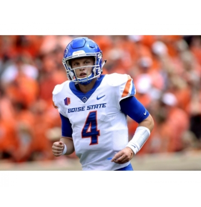 Men's Boise State Broncos #4 Brett Rypien Nike White College Football Jersey