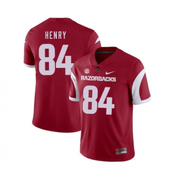 Arkansas Razorbacks 84 Hunter Henry Red College Football Jersey