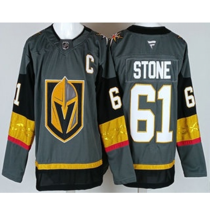 Men's Vegas Golden Knights #61 Mark Stone Gray Authentic Jersey