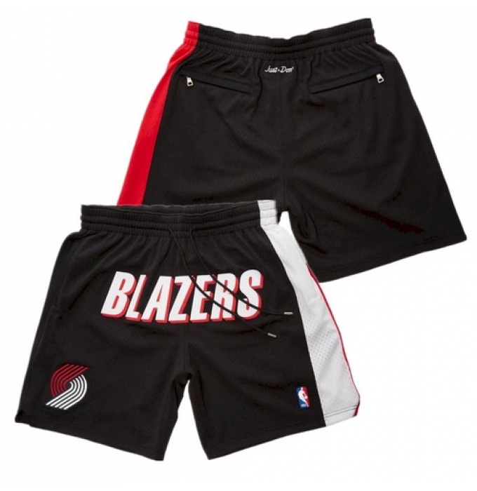 Men's Portland Trail Blazers Black Just Don NBA Shorts (Run Smaller)
