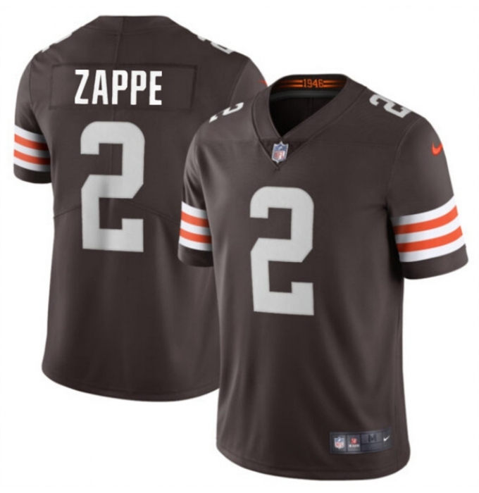 Men's Cleveland Browns #2 Bailey Zappe Brown Vapor Limited Stitched Football Jersey