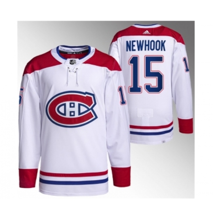 Men's Montreal Canadiens #15 Alex Newhook White Stitched Jersey