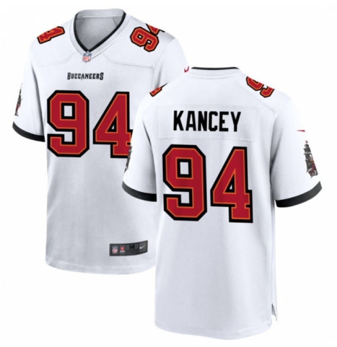 Men's Tampa Bay Buccaneers #94 Calijah Kancey White 2023 Draft Stitched Game Jersey