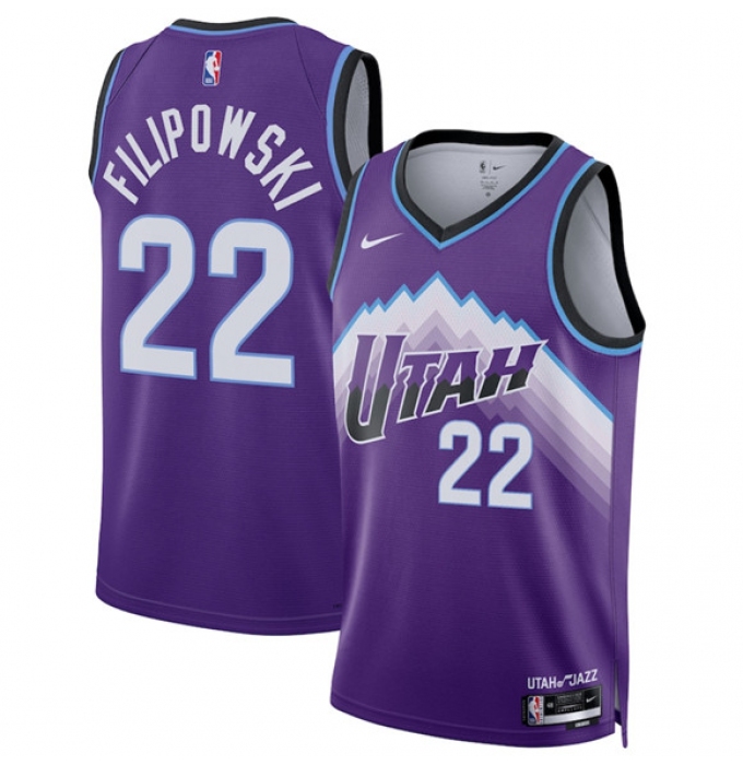 Men's Utah Jazz #22 Kyle Filipowski Purple 2025 Icon Edition Stitched Basketball Jersey
