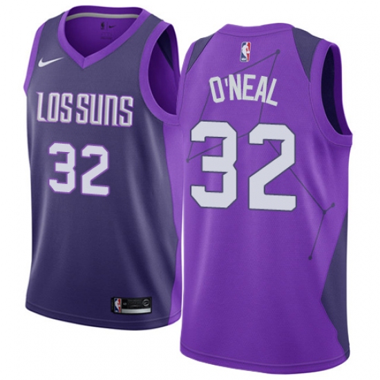 Men's Nike Phoenix Suns #32 Shaquille O'Neal Authentic Purple NBA ...