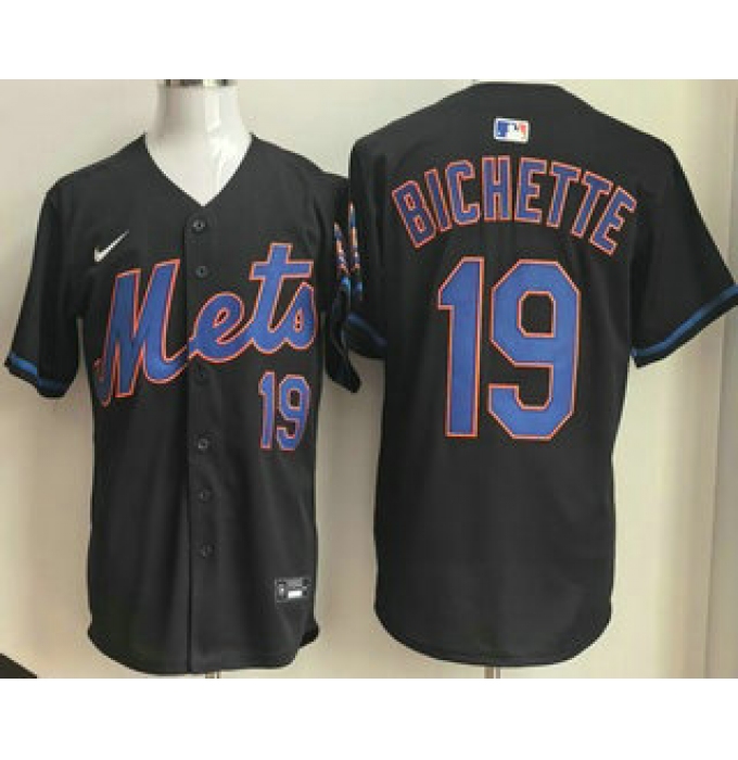 Men's New York Mets #19 Bo Bichette Black Limited Jersey